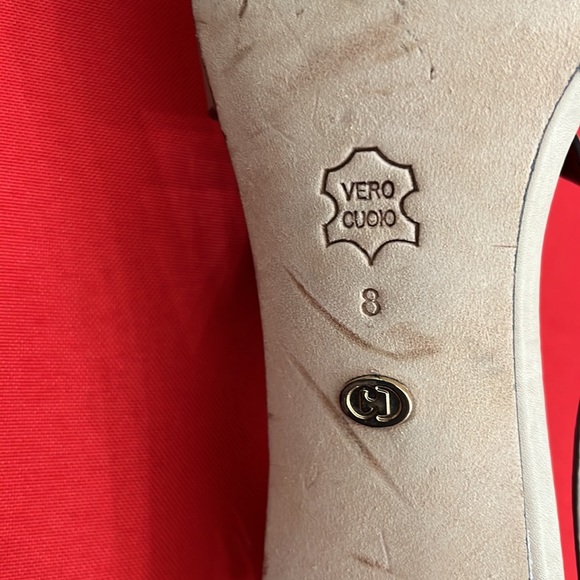 Charles David nude sandals with wood heel size 8 - Picture 6 of 8